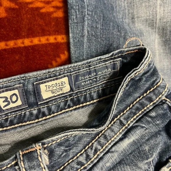 Miss Me Women's Blue Straight Leg Jeans - Picture 6 of 11